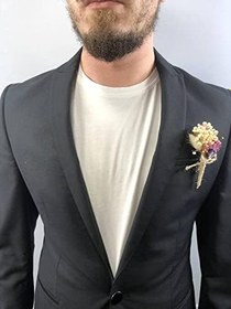 Resim Mor Karışık Renkli Otlu Damat Yaka Çiçeği 10 Adet 