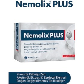 Resim Tab Nemolix Plus Tip II Kolajen Yumurta Kabuğu Zarı 30tablet 
