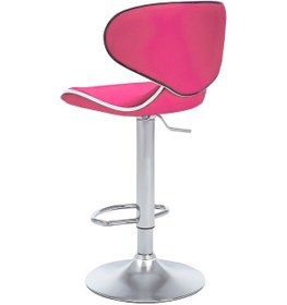 Resim Bürocci Zen Bar Taburesi - Gül Kurusu Modern Deri Metal Ataklı Yüksek Tezgah Sandalyesi - 9549s0490 Pembe 