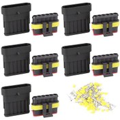 Resim Youmex 6 Soketli Su Geçirmez Elektrik Bağlayıcı Seti - Araç, Motosiklet İçin Dayanıklı Abs-silikon Bağlantı Takımı -10 C/+80 C 