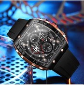 Resim Prestigegoods Erkek Kol Saati Curren 8442, Koyu Mavi Kahverengi, 47mm Kasa, 3atm Su Geçirmez, Silikon Kordon Kahverengi 