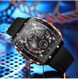 Resim Prestigegoods Erkek Kol Saati Curren 8442, Koyu Mavi Kahverengi, 47mm Kasa, 3atm Su Geçirmez, Silikon Kordon Kahverengi 