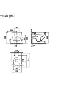 Resim Creavit Fe320 Free Asma Klozet ve Yavaş Kapak - Basalt Mat 