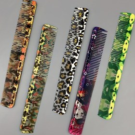 Resim Salon Saç Bakımı Tarak, Stil Kesme Makası Tarak, Güzel Desenli Tarak, Kadınlar İçin Kısa Saç Tarak, 18cm Uzunluk, Yüksek Sıcaklık Dayanıklı Dayanıklı Plastik, Ev Kullanımı Baş Tarak, Kolay Alınması, Moda Tasarımı ve Estetiği, Saç Stilisti Stilini Gösteren 