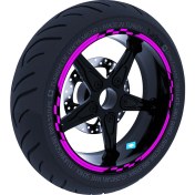 Resim Çınar Extreme Moto Gp Yarış Bayraklı Jant Şeridi Sticker Reflektif & Floresan Renkler Çınar Extreme 