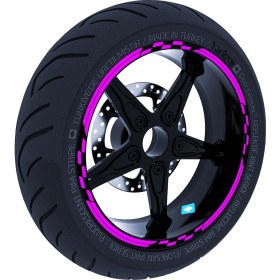 Resim Çınar Extreme Moto Gp Yarış Bayraklı Jant Şeridi Sticker Reflektif & Floresan Renkler Çınar Extreme 