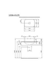 Resim Bocchi Scala Tezgahaltı Lavabo 55 CM Mat Beton 1006-069-0125 
