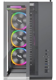 Resim Ontech - 1st Player Rt7 Siyah Dıgıtal 850w 80+ Gold Full Modüler 4x12cm Argb 3 Taraflı Temperli Cam 