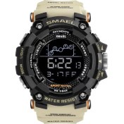 Resim Hanyang Haki Smael Erkek Saat Ordu Askeri LED Dijital Spor Saatler Moda Rahat Suya Dayanıklı Kronometre Erkek Çok Fonksiyonlu Saat (Yurt Dışından) 