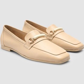 Resim %100 Hakiki Deri Vizon Kadın Loafer VIZON 