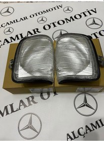 Resim Alcamlar Mercedes E200 W124 Sinyal Lamba Takımı Sağ-Sol Depo Beyaz 
