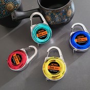 Resim Anahtarlık ile Kompakt 2m Çelik Ölçü Bandı - Dayanıklı, Kırmızı/Yeşil/Mavi/Altın Renklerde Mini Cetvel - Kendin Yap, Ofis ve Ahşap İşleri için İdeal 