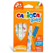 Resim Carioca Keçeli Boya Kalemi Jumbo Bebek Süper Yıkanabilir 6 LI 42813 