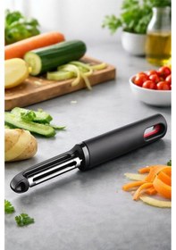 Resim Primanova Paslanmaz Çelik Yatay Soyucu - Siyah Siyah 