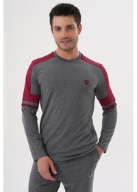Resim Mecit Pijama Mecit 2990 Erkek Füme Uzun Kollu Pijama Takımı Füme 