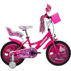 Resim Bisan Rose 16 Jant Çocuk Bisikleti Pembe Pembe 