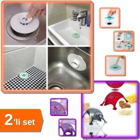 Resim Hereveoyuncak Vakumlu Lavabo Süzgeci - Tahliye ve Durdurma Süzgeci + Kirpi Tasarımlı Rende - 2li Set D5E2R6 