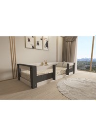 Resim Herseycik Ninnimo Montessori 90X190 Yatak Uyumlu Karyola M7-14 Antrasit - Beyaz 