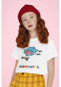 Resim Sevbano Unisex Nicole Watterson Baskılı Gumball Çizgi Film Çocuk Tişört Beyaz 