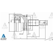 Resim MAHER 1745 Aks Kafası Dış Cerato 03= Absli 27X60X24 