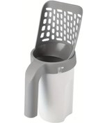 Resim Fochsia Kedi Kumu Küreği Kırmızı Büyük Boy Sıçrama Önleyici Saklanabilir İnce Delikli Çöp Poşetli 