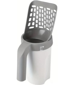 Resim Fochsia Kedi Kumu Küreği Kırmızı Büyük Boy Sıçrama Önleyici Saklanabilir İnce Delikli Çöp Poşetli 