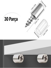 Resim Özasya AVM 30 Adet Dayanıklı Metal Raf Tutucu Raf Pimi 