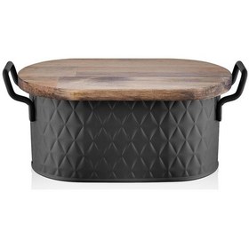 Resim The Mia Prizma Ekmek Saklama Kabı Siyah 40x22x18 Cm Siyah 