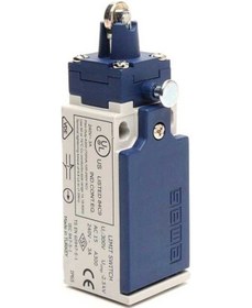 Resim Emas L5K13MUM331R L5 Plastik Gövde 11 mm Metal Makaralı Pim Resetli Ani Hareketli 1NO+1NC Sınır Şalter 