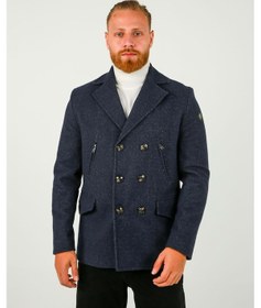 Resim Erkek Kruvaze Yaka Kaşe Mont Kaban 001 
