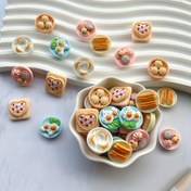 Resim 14 adet Miniatur Tatlı Seti - DIY El Sanatları, Oyuncak Evi Aksesuarları, Fotoğrafçılık Aksesuarları ve Yetişkinler için Tatil Hediyesi için Reçine Gıda Modelleri 