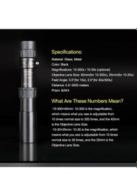 Resim Pazly Turkish Travel & Birdwatching Monocular, 10-30x Zoom, Bak4 Prism, Compact, Multi-color Çok Renkli 