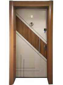 Resim Çelik Kapı Modelleri Eskitme Kasa Düz Model Daire Kapısı Sol 3 