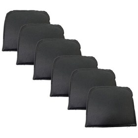 Resim Knsz sırt minderi 6 lı zng&mğr&uslu syh suni deri cırtlı tel bar sandalyesi sırtı için 