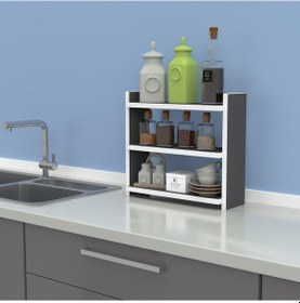 Resim Kenzlife Mutfak Rafı Apti Gri 040 040 15 Duvar Tezgah 