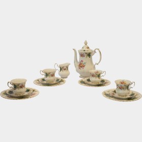 Resim Royal Albert Berkeley serisi 4’lü trio duble kahve fincanı potlu ve sütlüklü takım 
