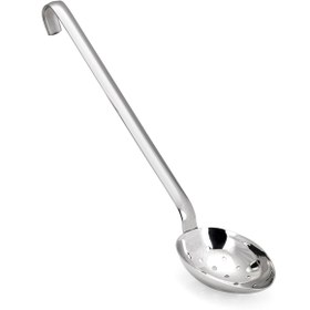 Resim Servis Kepçesi - Uzunluk:460mm - Delikli - Paslanmaz Çelik - (4 Adet) 