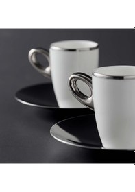 Resim Jumbo Espresso 2 Kişilik Kahve Fincan Seti Kaşıksız Beyaz 