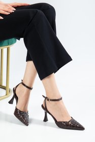Resim Suins Shoes Suins Peart Model Bilekten Bağlamalı Kadın Stiletto Ayakkabı 