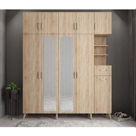 Resim Açelya Portmanto Vestiyer Meşe 225cm M10 