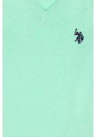 Resim U.S. Polo Assn. Erkek Çocuk Mint Basic V Yaka Kazak 50294200-VR090 