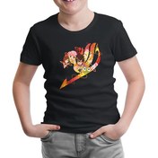 Resim Fairy Tail Siyah Çocuk Tshirt 