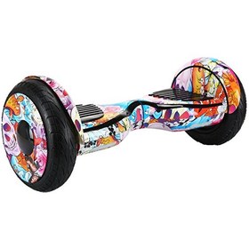 Resim Elektrikli Kaykay Scooter 10" Şişme Teker Akıllı Denge Desen 7 Hoverboard 