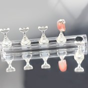 Resim Japon tarzı tırnak sanatı pratik standı, pratik stand, satranç tahtası şeklinde tırnak tepsisi, manyetik tabanlı akrilik, çalışma sergileme seti 