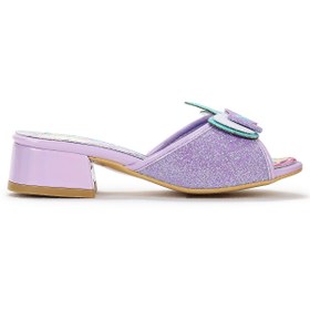 Resim Kiko Kids Unibella Unicorn Kız Çocuk Topuklu Simli Abiye Terlik 