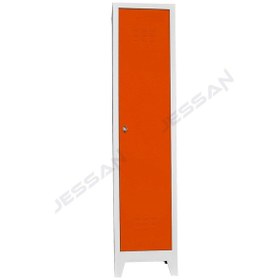 Resim Jessan Ofis Tekli Soyunma Dolabı Gri Turuncu 