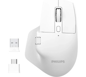 Resim Philips SPK7858 Bluetooth Kablosuz Çift Modlu 4000DPI 7 Tuşlu Optik Sessiz Mouse Pembe 