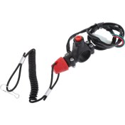 Resim 47CC 49CC Motosiklet Atv Motor Acil Durum Kill Stop Switch Güvenlik Tether Kiti 