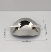 Resim Chuangyinshop 1pc Büyük Paslanmaz Çelik Silvery Portatif Masaüstü Kül Tablası Yuvarlak Tasarım 