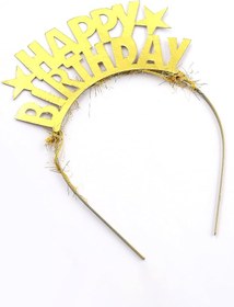 Resim Happy Birthday Baskılı Kupa & Sarı Renk Bubble Mum & Happy Birthday Taç Hediye Seti 